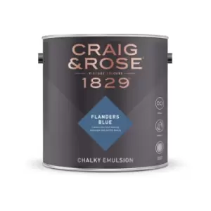 Image of Craig & Rose Chalky Emulsion Flaunders Blue - 5L