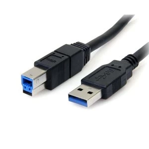 Image of StarTech 6ft Black SuperSpeed USB 3.0 Cable A to B MM