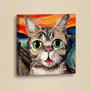 Image of TEK098 Orange Blue Green Decorative PU Leather Painting