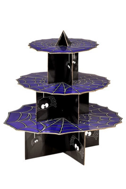 Image of Premier Housewares Halloween Incy Wincy 3 Tier Spider Cake Stand Purple