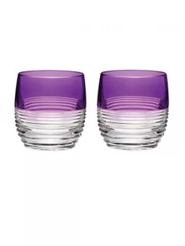 Image of Waterford Mixology circon purple tumbler set of 2 Purple