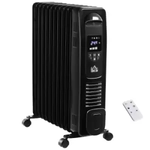 Image of Etna Oil Filled 11 Pipe 2720W Radiator Space Heater with 3 Heat Settings & Remote Control - Black