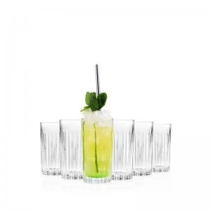 Image of RCR Set of 6 Crystal Highball Timeless Glasses