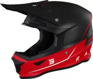 Image of Shot Furious Raw 3.0 Motocross Helmet, black-red Size M black-red, Size M