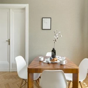 Image of Boutique Pearl Royal Silk Tetxured Plain Wallpaper - One size - natural