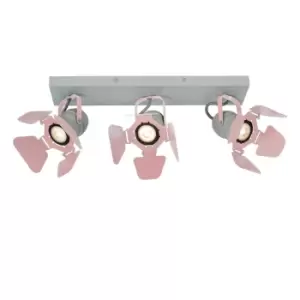 Image of Picto Modern Ceiling Spotlight Bar Children - 3xGU10 - Pink