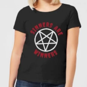 Image of Sinners are Winners Womens T-Shirt - Black - 5XL