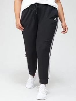 Image of Adidas Plus 3-Stripes Cuffed Pant - Black/White