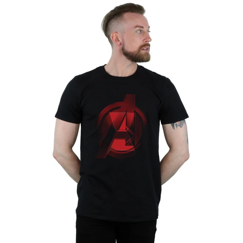 Image of Marvel Marvel Men Black Widow Movie Avengers Logo T-Shirt Size: Small Black S Male 5059400771688