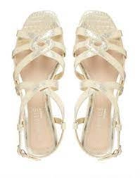 Image of Head Over Heels by Dune Gold 'Jaidan' Ankle Strap Sandals - 3