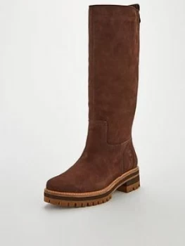 Image of Timberland Courmayeur Valley Tall Knee High Boots - Brown, Dark Brown, Size 3, Women