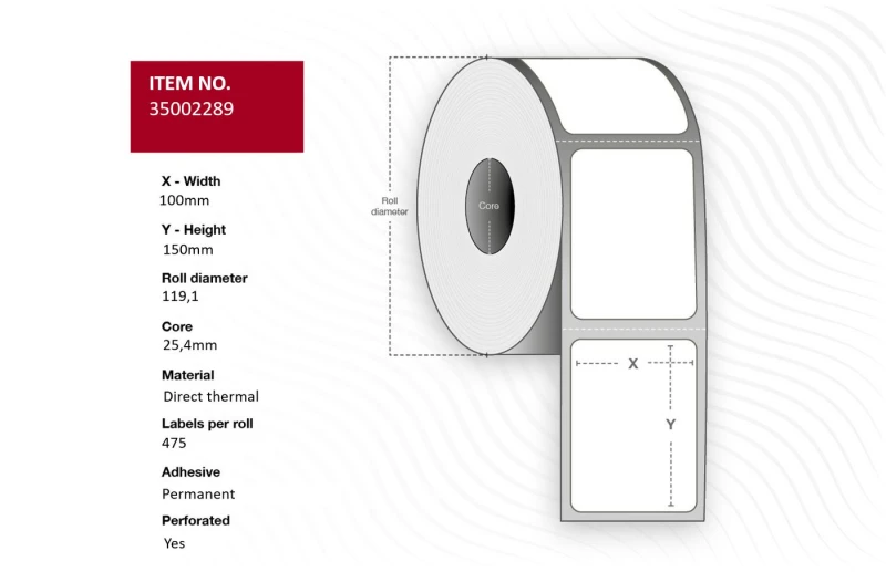 Image of Capture CA-LB5155 printer label