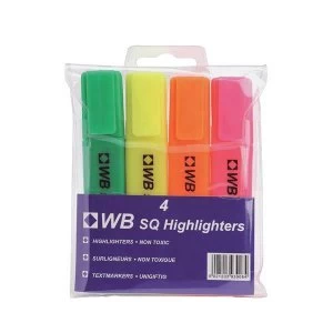 Image of 5 Star Value Highlighters Assorted Pack of 4