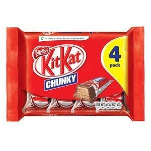 Image of Original Nestle Chunky Milk Chocolate KitKat Bars Pack of 4 Bars