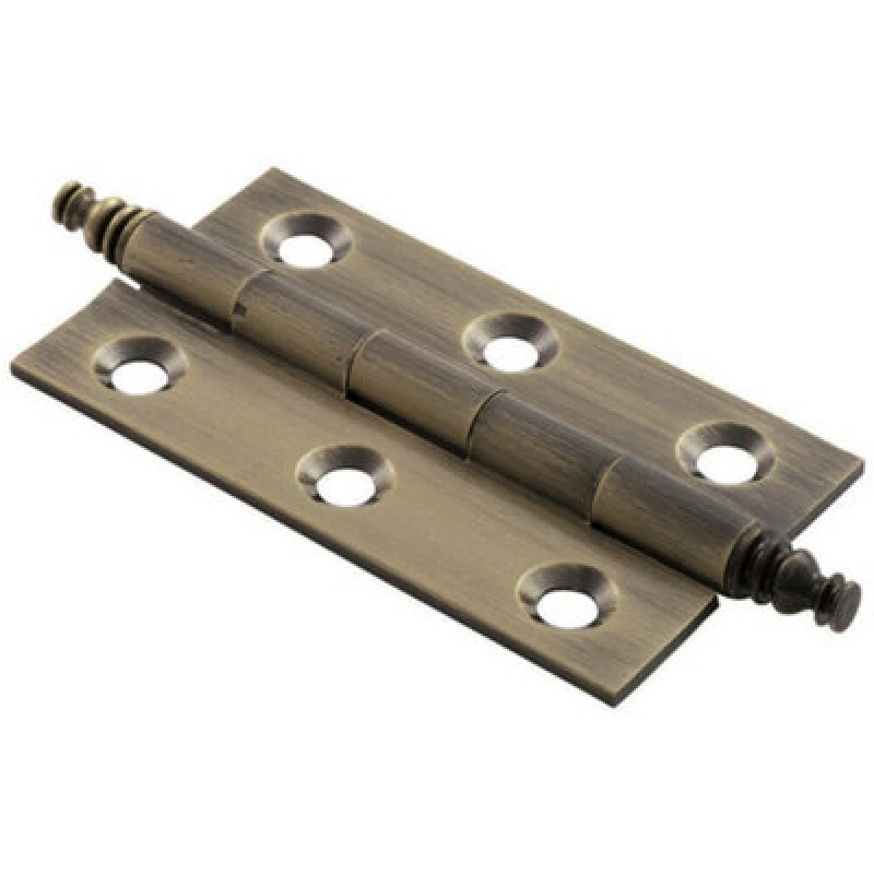 Image of Loops PAIR 64 x 35 x 2mm Finial Cabinet Hinge Antique Brass Decorative Cupboard Metallics