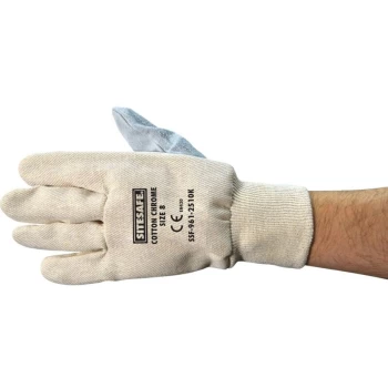Image of Contractor Cotton Chrome Rigger Gloves - Size 8 - Sitesafe