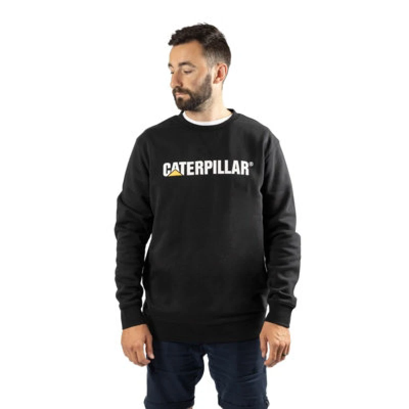 Image of Caterpillar Midweight Crewneck Sweatshirt Black