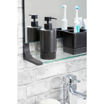 Image of Sparkle Black Ceramic Soap Dispenser - Black
