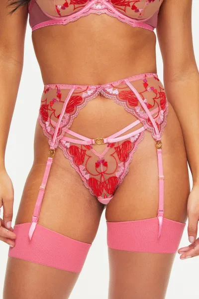 Image of Heart Bouquet Suspender Belt