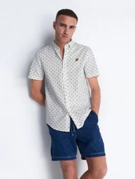 Image of Lyle & Scott Lyle & Scott Short Sleeve Flag Print Shirt