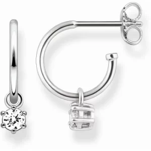 Image of Ladies Thomas Sabo Sterling Silver Stud Hoop Earrings