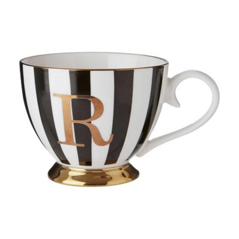Image of Premier Housewares Mimo Duchess R Letter Monogram Mug Black unisex