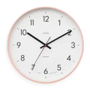 Image of Acctim Aster Wall Clock Pink Grapefruit