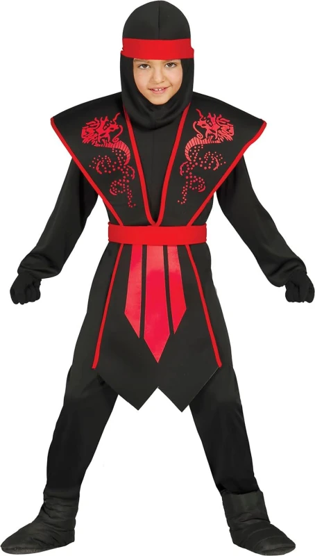 Image of Fiestas Guirca Child Ninja Shadow, Size 7-9 Years, Black CLG-FG81252