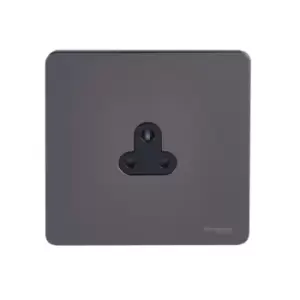 Image of Schneider USFP 2A 1G Round Pin Unswitched Socket Black Insert Black Nickel - GU3470BBN