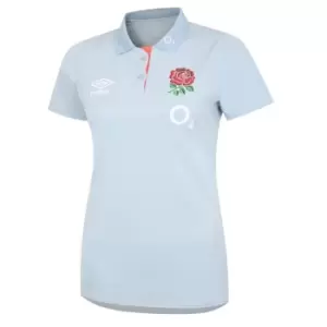 Image of Umbro England Poly Polo Shirt Womens - Blue