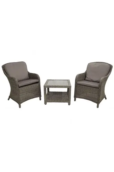 Image of Royalcraft Paris 2 Seater Imperial Companion Set Grey
