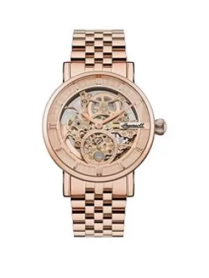 Image of Ingersoll Ingersoll 1892 The Herald Stainless Steel Mens Watch, Rose Gold, Men