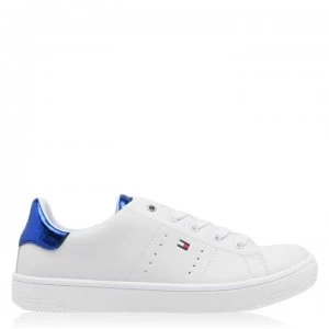 Image of Tommy Hilfiger Flag Lace Trainers - White/Blue X336