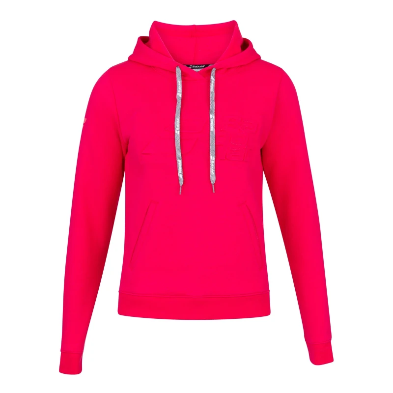Image of Babolat Exercise Hooded Sweatshirt Womens - Red Red 8
