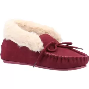 Image of Hush Puppies Womens Philippa Slip On Faux Fur Suede Slippers UK Size 6 (EU 39)