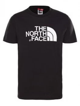 Image of The North Face Boys Easy Tee, Black/White, Size S, 7-8 Years
