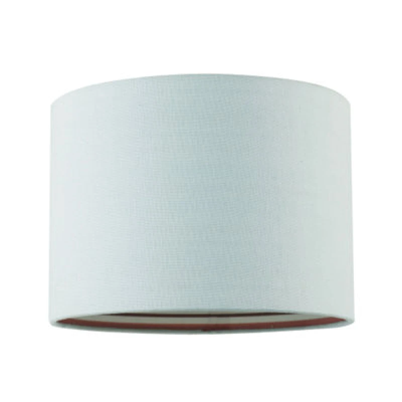 Image of Happy Homewares Pale Duck Egg Linen Shade With Vibrant Colourful Inner Aztec Design