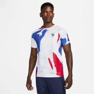 Image of Nike France Pre Match Top 2022 2023 Mens - White