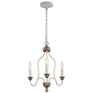 Image of Chandelier 3 Light Beachwood Finish, E14