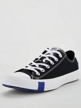 Image of Converse Chuck Taylor All Star Ox - Black/Blue/Red, Black/Blue/Red, Size 8, Men