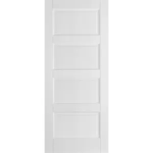 Image of LPD Contemporary 4 Panel Textured White Primed - White Internal Door - 1981mm x 686mm (78 inch x 27 inch)