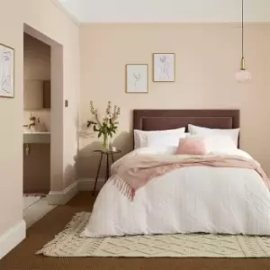 Image of Katie Piper Confidence Seersucker Stripe Cotton Cover Set - White