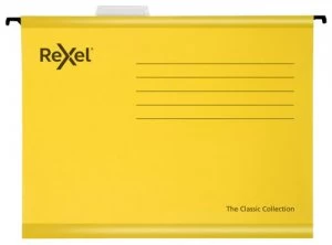 Image of Rexel Classic Suspension Files A4 Yellow PK25