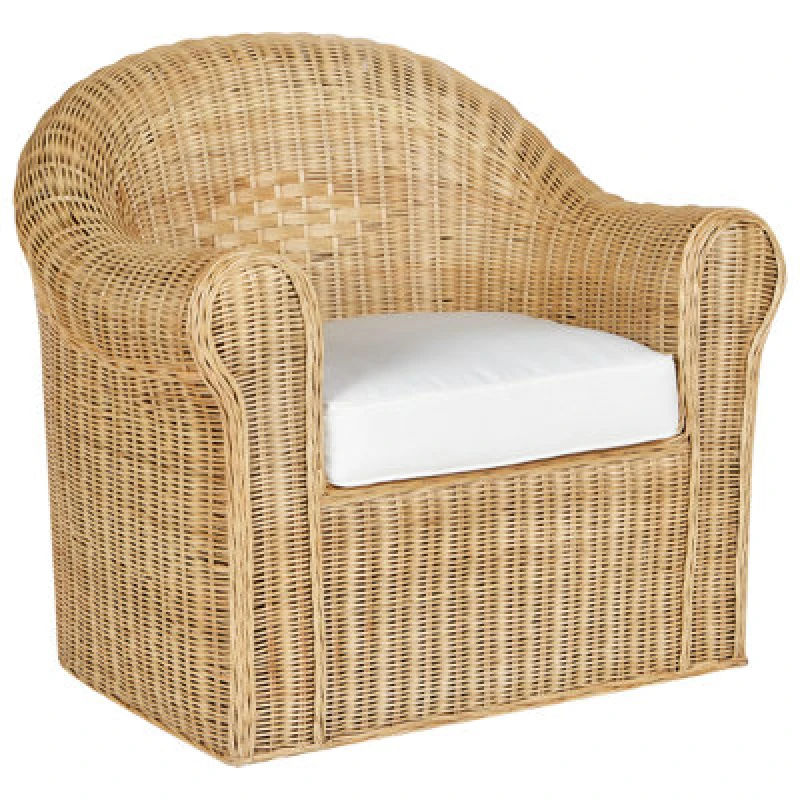 Image of Beliani Garden Armchair Livadeia Rattan Natural