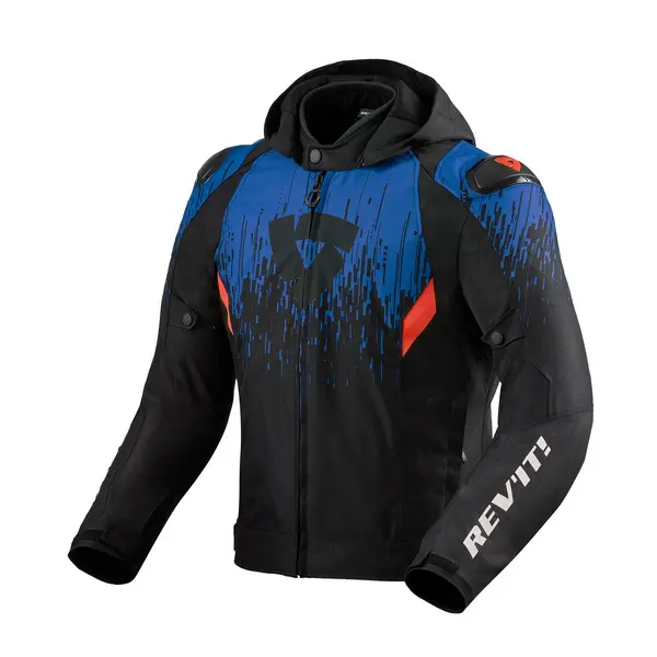 Image of REV'IT! Quantum 2 H2O Jacket Black Blue Size 2XL