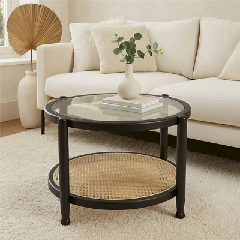 Image of Orsina Cebu Rattan And Glass Coffee Table