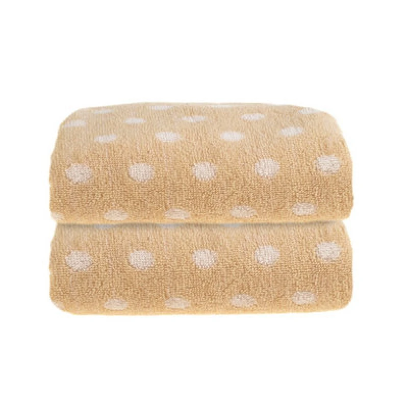Image of Allure Bath Fashions Patterned Polka Dot Hand Towel Pack Of 2 - Stone