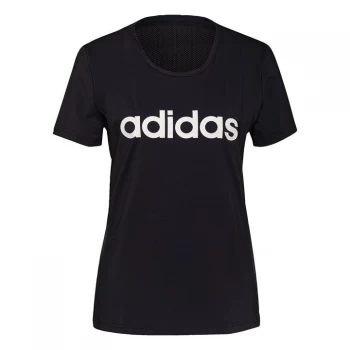 Image of adidas Linear T Shirt Ladies - Black / White