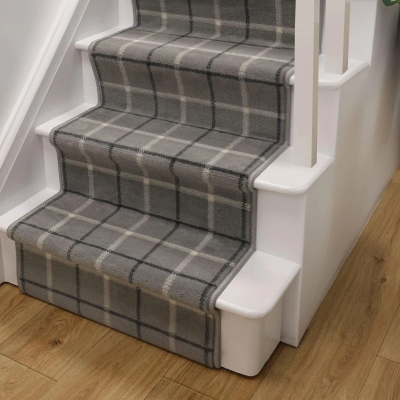 Image of Homemaker Stair Runner - Maestro Check Design - Grey Runners 60x800cm Grey 40957002000
