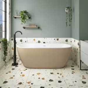 Image of Beige Freestanding Double Ended Bath 1650 x 750mm - Amora